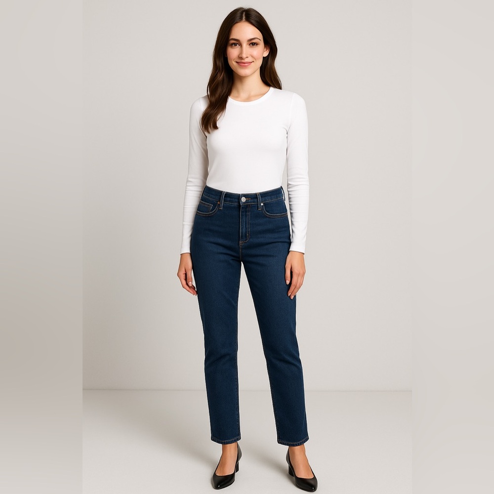 INC International Concepts Straight Leg Curvy Fit Jeans Women’s Size 6